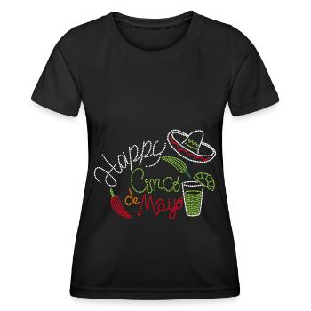 Cinco De Mayo Tequila Chili Mexican Fiesta - Women's Functional T-Shirt - black - Front - AI Model Female 172 light (172cm)