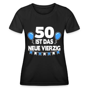 Geschenk 50. Geburtstag 50 Jahre lustig Spruch - Frauen Funktions-T-Shirt - Schwarz - Vorne - AI Model Female 172 light (172cm)