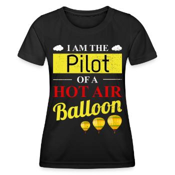 Montgolfière Montgolfière Pilote de montgolfière - T-shirt sport Femme - noir - Devant - AI Model Female 172 light (172cm)