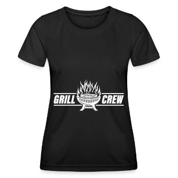 Grill Crew Grillen - Frauen Funktions-T-Shirt - Schwarz - Vorne - AI Model Female 172 light (172cm)