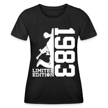 LIMITED EDITION 1983 TISCHLER 43. GEBURTSTAG - Frauen Funktions-T-Shirt - Schwarz - Vorne - AI Model Female 172 light (172cm)