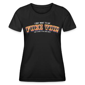 Don't givve fuck - Women's Functional T-Shirt - black - Front - AI Model Female 172 light (172cm)
