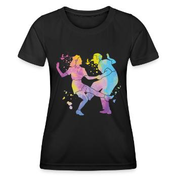 Tanzen Swing 60s Boogie Woogie - Frauen Funktions-T-Shirt - Schwarz - Vorne - AI Model Female 172 light (172cm)