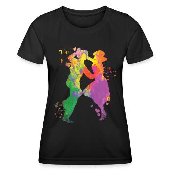 Tanzen Swing 60s Boogie Woogie - Frauen Funktions-T-Shirt - Schwarz - Vorne - AI Model Female 172 light (172cm)