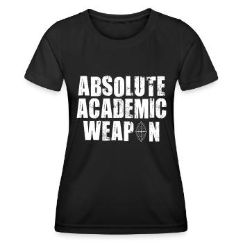 Studenten Absolute Academic Weapon - Frauen Funktions-T-Shirt - Schwarz - Vorne - AI Model Female 172 light (172cm)