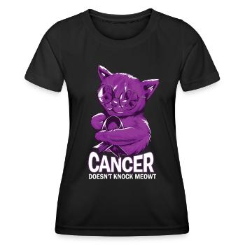 Cancer doesn't defeat pancreatic cancer - Women's Functional T-Shirt - black - Front - AI Model Female 172 light (172cm)