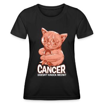 Krebs Besiegt Gebärmutterkrebs Nicht - Frauen Funktions-T-Shirt - Schwarz - Vorne - AI Model Female 172 light (172cm)