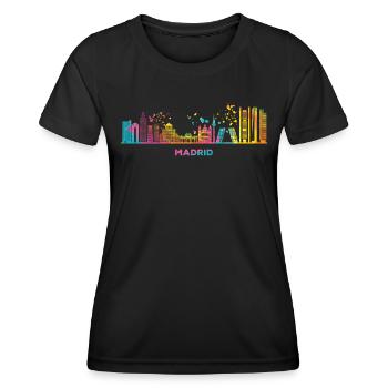 Madrid Skyline Madrid - Women's Functional T-Shirt - black - Front - AI Model Female 172 light (172cm)