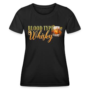 Blood Type Whisky Cocktail for Bartender - Women's Functional T-Shirt - black - Front - AI Model Female 172 light (172cm)
