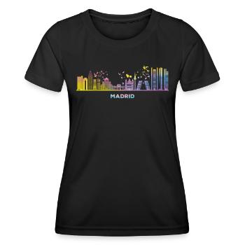 Madrid Skyline Madrid - Women's Functional T-Shirt - black - Front - AI Model Female 172 light (172cm)