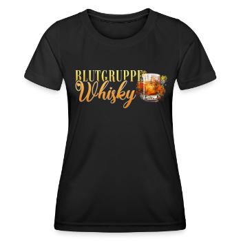 Blutgruppe Whisky Cocktail Für Barkeeper - Frauen Funktions-T-Shirt - Schwarz - Vorne - AI Model Female 172 light (172cm)