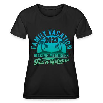 Vacances d’été en famille Créer des souvenirs - T-shirt sport Femme - noir - Devant - AI Model Female 172 light (172cm)