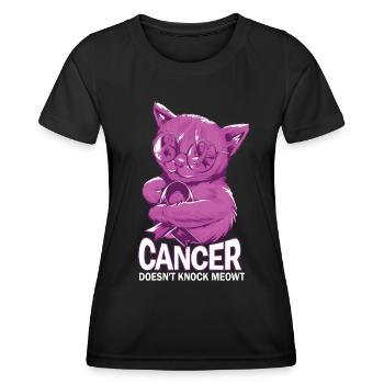 Krebs Besiegt Hodenkrebs - Frauen Funktions-T-Shirt - Schwarz - Vorne - AI Model Female 172 light (172cm)