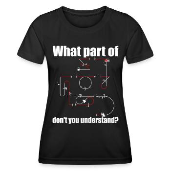 Welcher Teil Der Aresti-kunstflugfiguren - Frauen Funktions-T-Shirt - Schwarz - Vorne - AI Model Female 172 light (172cm)