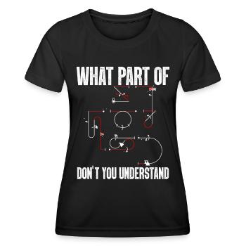 Verstehst Du Nicht Kunstflug Aresti Figuren - Frauen Funktions-T-Shirt - Schwarz - Vorne - AI Model Female 172 light (172cm)