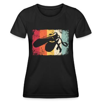 Ballettschuhe Vintage Frau Ballerina - Frauen Funktions-T-Shirt - Schwarz - Vorne - AI Model Female 172 light (172cm)