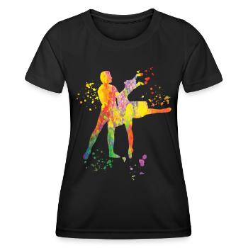 Ballet Dance Couple Woman Ballerina - Women's Functional T-Shirt - black - Front - AI Model Female 172 light (172cm)