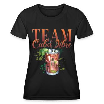 Team Cuba Libre Cocktail Barman - T-shirt sport Femme - noir - Devant - AI Model Female 172 light (172cm)