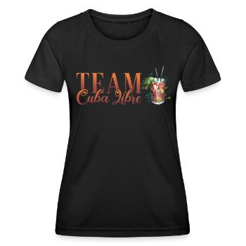 Team Cuba Libre Cocktail Barkeeper - Frauen Funktions-T-Shirt - Schwarz - Vorne - AI Model Female 172 light (172cm)
