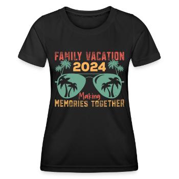 Sommerurlaub Familienurlaub - Frauen Funktions-T-Shirt - Schwarz - Vorne - AI Model Female 172 light (172cm)