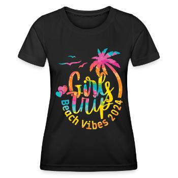 Girl Weekend Girls Trip Beach Vibes 2024 - Women's Functional T-Shirt - black - Front - AI Model Female 172 light (172cm)