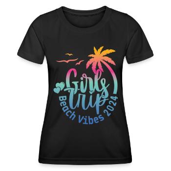 Girl Weekend Girls Trip Beach Vibes 2024 - Women's Functional T-Shirt - black - Front - AI Model Female 172 light (172cm)