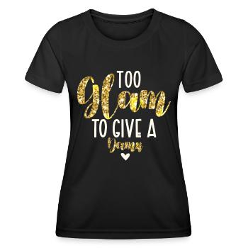 Too Glam To Give A Damn Nageldesigner - Frauen Funktions-T-Shirt - Schwarz - Vorne - AI Model Female 172 light (172cm)