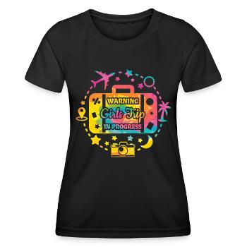 Girl Weekend Girls Trip In Progress - Frauen Funktions-T-Shirt - Schwarz - Vorne - AI Model Female 172 light (172cm)