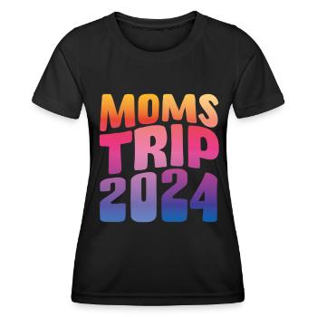 Voyage des mamans 2024 - T-shirt sport Femme - noir - Devant - AI Model Female 172 light (172cm)