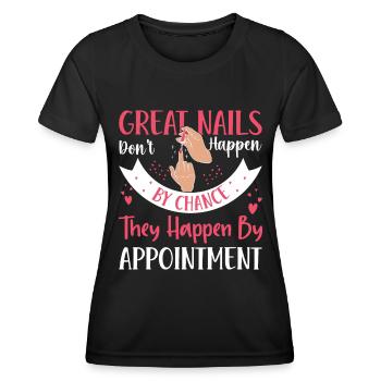 Les beaux ongles ne sont pas le fruit du hasard - T-shirt sport Femme - noir - Devant - AI Model Female 172 light (172cm)