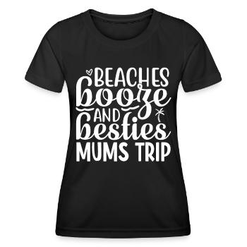 Beaches Liquor And Besties Girls Trip - Women's Functional T-Shirt - black - Front - AI Model Female 172 light (172cm)