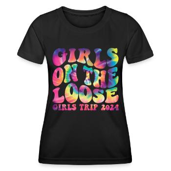Girls On The Loose Girls Trip 2024 (en anglais seulement) - T-shirt sport Femme - noir - Devant - AI Model Female 172 light (172cm)