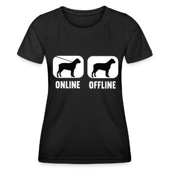 Cane Corso Cane Corso hors ligne Propriétaire de Cane Corso - T-shirt sport Femme - noir - Devant - AI Model Female 172 light (172cm)