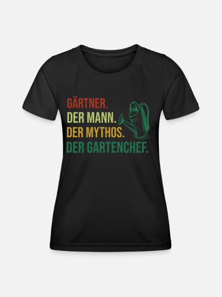 Gärtner Garten Gartenarbeit Gartenarbeit Gartenbau - Frauen Funktions-T-Shirt - Schwarz