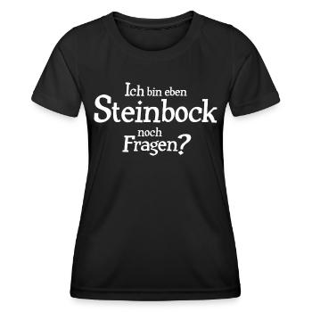 Sternzeichen Steinbock - Frauen Funktions-T-Shirt - Schwarz - Vorne - AI Model Female 172 light (172cm)