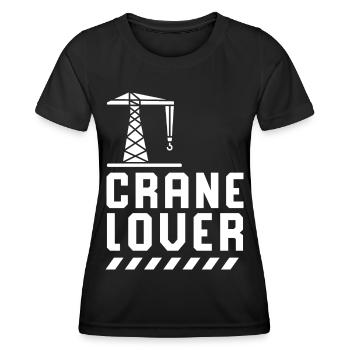 Grue amer grutier grutier grutier grue - T-shirt sport Femme - noir - Devant - AI Model Female 172 light (172cm)