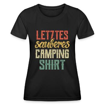 Camper Spruch Wohnmobil Camping - Frauen Funktions-T-Shirt - Schwarz - Vorne - AI Model Female 172 light (172cm)