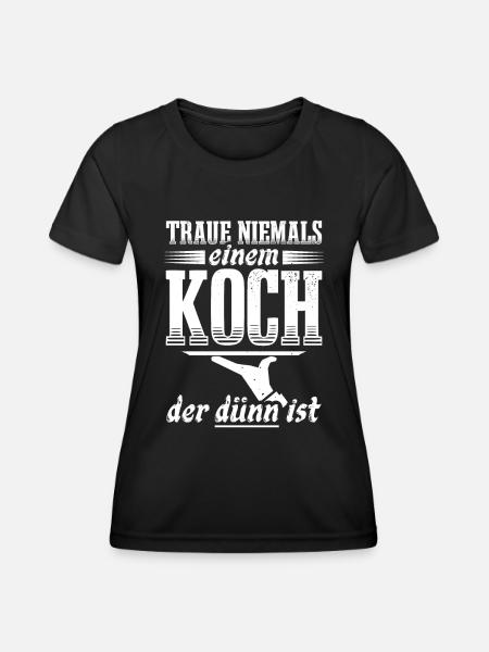Koch Köchin Kochen Hobbykoch - Frauen Funktions-T-Shirt - Schwarz