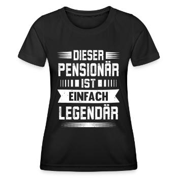 Dieser Pensionär ist Legendär - Frauen Funktions-T-Shirt - Schwarz - Vorne - AI Model Female 172 light (172cm)