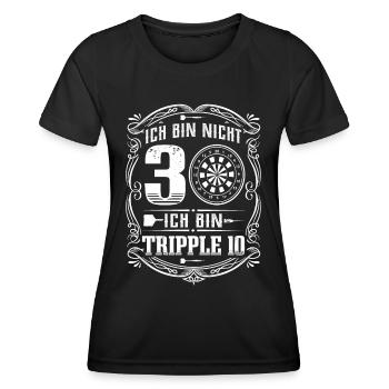 30. Geburtstag Darts Dartspieler 30 Jahre Dart - Frauen Funktions-T-Shirt - Schwarz - Vorne - AI Model Female 172 light (172cm)