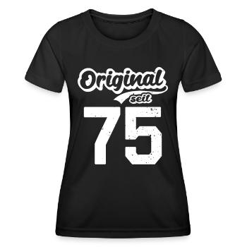 47. Geburtstag Original seit 1975 47 Jahre - Frauen Funktions-T-Shirt - Schwarz - Vorne - AI Model Female 172 light (172cm)