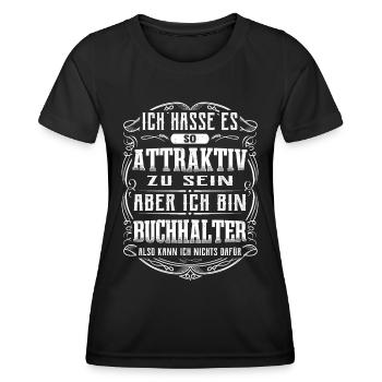 Buchhalter Finanzbuchhaltung Lustig Buchhaltung - Frauen Funktions-T-Shirt - Schwarz - Vorne - AI Model Female 172 light (172cm)