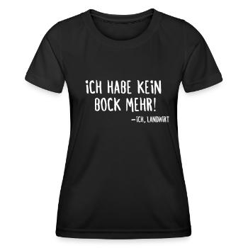 Landwirt Humor Bauernhof Lustig Bauer - Frauen Funktions-T-Shirt - Schwarz - Vorne - AI Model Female 172 light (172cm)