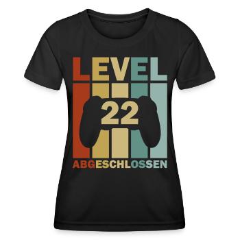 22. Geburtstag Februar Jahrgang 2001 Gamer - Frauen Funktions-T-Shirt - Schwarz - Vorne - AI Model Female 172 light (172cm)