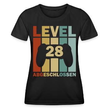 28. Geburtstag Februar Jahrgang 1995 Gamer - Frauen Funktions-T-Shirt - Schwarz - Vorne - AI Model Female 172 light (172cm)