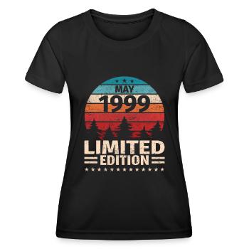24th Birthday May Vintage 1999 Vintage - Women's Functional T-Shirt - black - Front - AI Model Female 172 light (172cm)