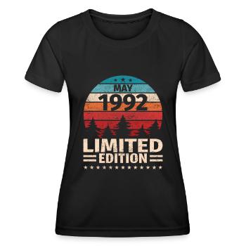 31st Birthday May Vintage 1992 Vintage - Women's Functional T-Shirt - black - Front - AI Model Female 172 light (172cm)