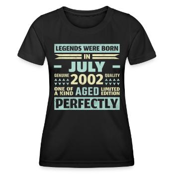21. Geburtstag Juli Jahrgang 2005 Vintage - Frauen Funktions-T-Shirt - Schwarz - Vorne - AI Model Female 172 light (172cm)