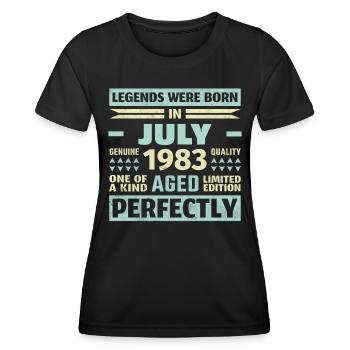 40th Birthday July Vintage 2005 Vintage - Women's Functional T-Shirt - black - Front - AI Model Female 172 light (172cm)