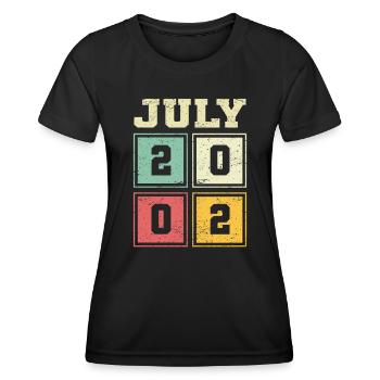 21. Geburtstag Juli Jahrgang 2005 Vintage - Frauen Funktions-T-Shirt - Schwarz - Vorne - AI Model Female 172 light (172cm)